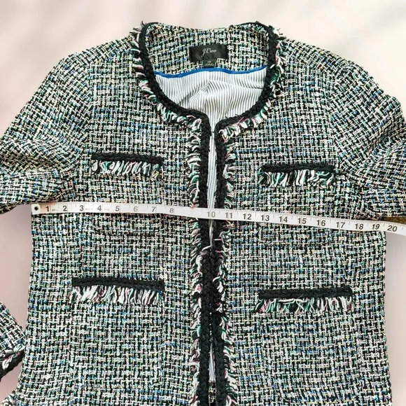 J CREW LADY JACKET Metallic Tweed Multicolored Size 10 - Picture 11 of 17